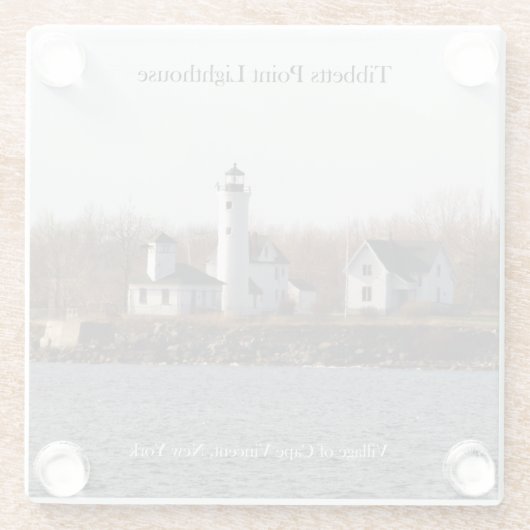 Tibbetts Point Lighthouse glass onderzetters (Achterkant)