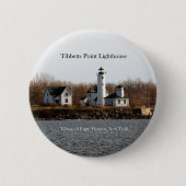 Tibbetts Point Lighthouse-knop Ronde Button 5,7 Cm (Voorkant)