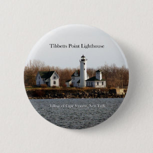 Tibbetts Point Lighthouse-knop Ronde Button 5,7 Cm
