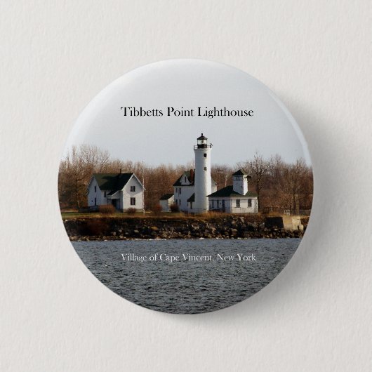 Tibbetts Point Lighthouse-knop Ronde Button 5,7 Cm (Voorkant)