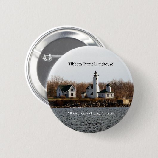 Tibbetts Point Lighthouse-knop Ronde Button 5,7 Cm (Voorkant /achterkant)
