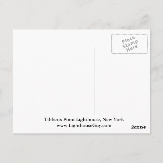 Tibbetts Point Lighthouse, New York Briefkaart (Achterkant)