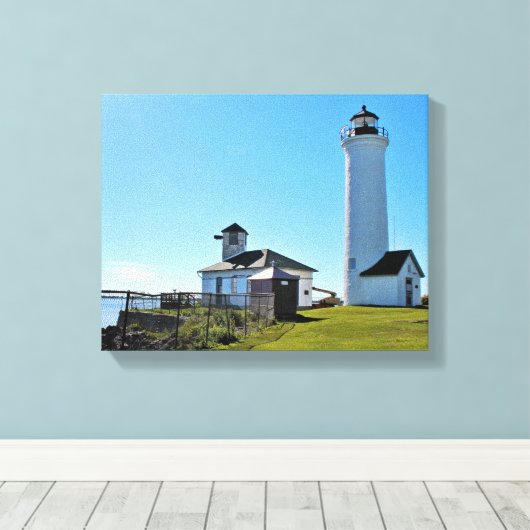 Tibbetts Point Lighthouse, New York Canvas Afdruk (Insitu (Houten vloer))