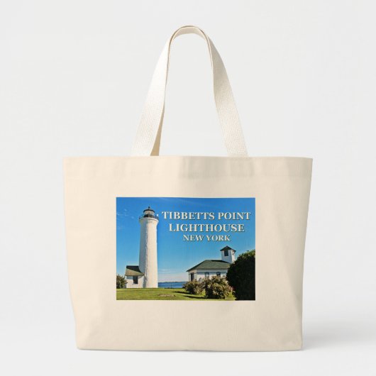 Tibbetts Point Lighthouse, New York Grote Tote Bag (Voorkant)