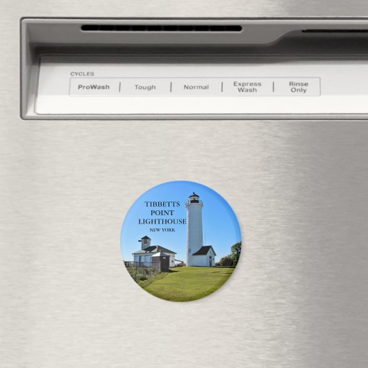 Tibbetts Point Lighthouse, New York Round Magnet (Insitu (Vaatwasser))