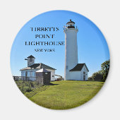 Tibbetts Point Lighthouse, New York Round Magnet (Voorkant)