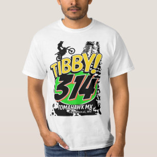 Tibby 314 Motocross MX Dirt Bike Racing Number T-shirt