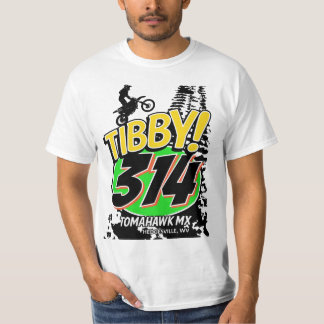 Tibby 314 Motocross MX Dirt Bike Racing Number T-shirt