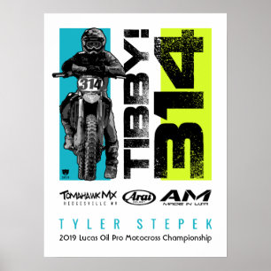 Tibby 314 MX Motocross motorfiets Dirt Bike Poster