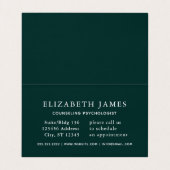 Tiber Blue Green Heart Leaf Visitekaartje (Binnenkant ongevouwen)