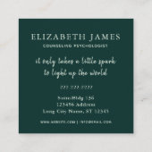 Tiber Blue Oranje Star Leaf Natuur Vierkante Visitekaartje (Achterkant)