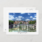 Tiber in de Roma, Italië Briefkaart (Voorkant / Achterkant)