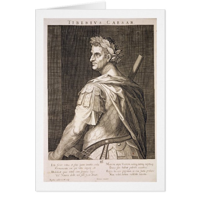 Tiberius Caesar (10 voor Christus - 54 voor Christ (Voorkant)
