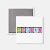 Tiberius periodieke tabelnaam magneet (Voorkant / Achterkant)