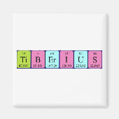 Tiberius periodieke tabelnaam magneet (Voorkant)