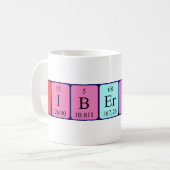 Tiberius periodieke tabelnaam mok (Voorkant links)