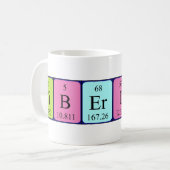 Tiberius periodieke tabelnaam mok (Voorkant links)