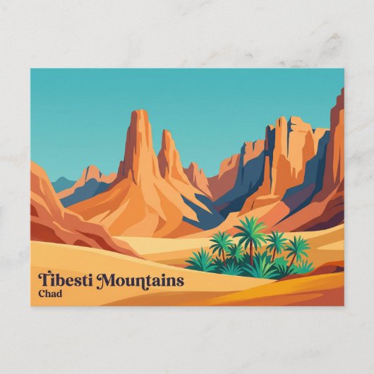 Tibesti-gebergte Tsjaad Briefkaart (Voorkant)
