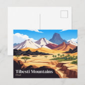 Tibesti-gebergte Tsjaad Briefkaart (Voorkant / Achterkant)