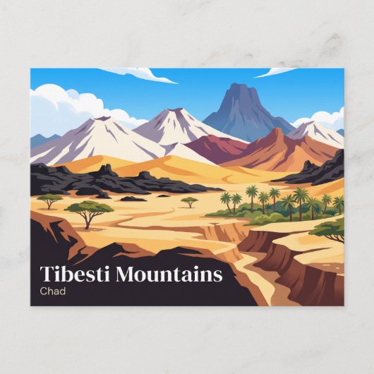 Tibesti-gebergte Tsjaad Briefkaart (Voorkant)