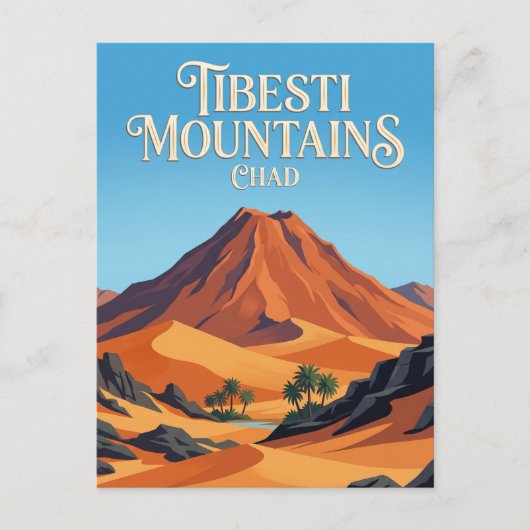 Tibesti-gebergte Tsjaad Briefkaart (Voorkant)