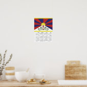 Tibet 2026 Calendar, Large, Tibetan Flag Poster (Keuken)