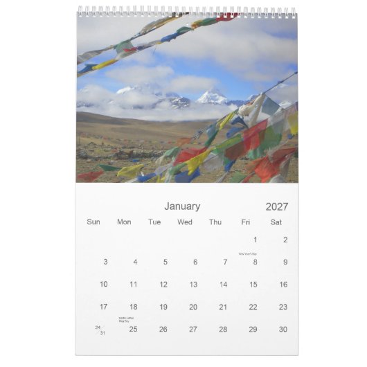 Tibet Agenda 2011 Kalender (Jan 2027)
