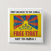 TIBET BEHOORT TOT DE WERELDWIJDE Button (Voorkant)