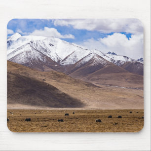 Tibet - Berglandschap met yaks Muismat