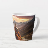 Tibet - Boeddhisme - Meditatie Latte Mok (Rechterhoek)