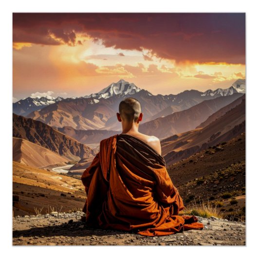 Tibet - Boeddhisme - Meditatie Perfect Poster (Voorkant)