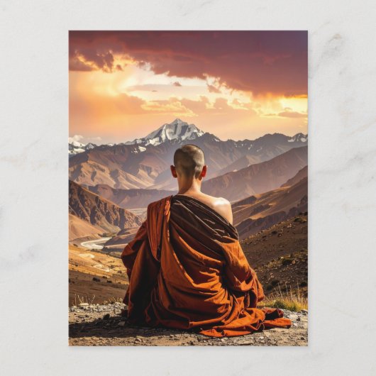 TIbet - Buddhism - Meditation Briefkaart (Voorkant)