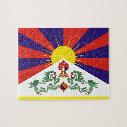 Tibet en sneeuwpoppen, Tibetaanse vlag - de Himala Legpuzzel (Horizontaal)