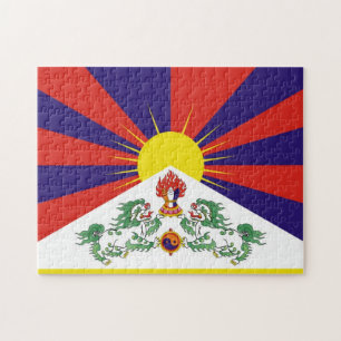 Tibet en sneeuwpoppen, Tibetaanse vlag - de Himala Legpuzzel