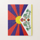 Tibet en sneeuwpoppen, Tibetaanse vlag - de Himala Legpuzzel (Verticaal)