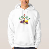 Tibet en Tibetaanse vlag, sneeuwpoppen, kaart/boed Hoodie (Voorkant)