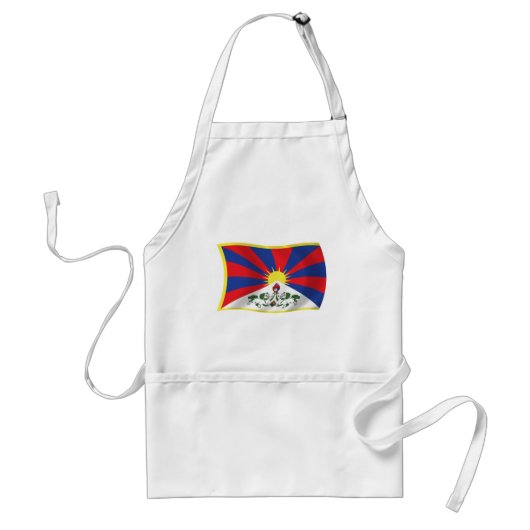 Tibet Flag Apron Standaard Schort (Voorkant)