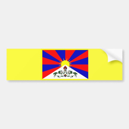 Tibet Flag Bumpersticker (Voorkant)