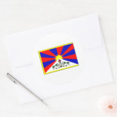 Tibet FLAG International Ronde Sticker (Envelop)