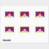 Tibet FLAG International Ronde Sticker (Vel)