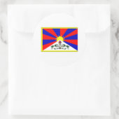 Tibet FLAG International Ronde Sticker (Tas)