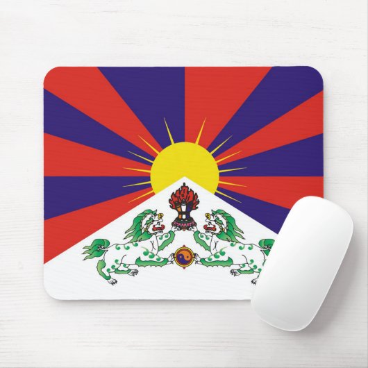 Tibet Flag Mousepad Muismat (Met muis)