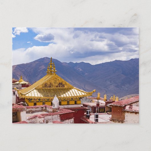 Tibet - Ganden boeddhistisch klooster Briefkaart (Voorkant)