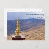 Tibet - Ganden boeddhistisch klooster Briefkaart (Voorkant / Achterkant)