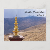 Tibet - Ganden boeddhistisch klooster Briefkaart (Voorkant)