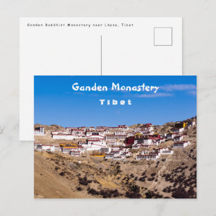 Tibet - Ganden boeddhistisch klooster Briefkaart