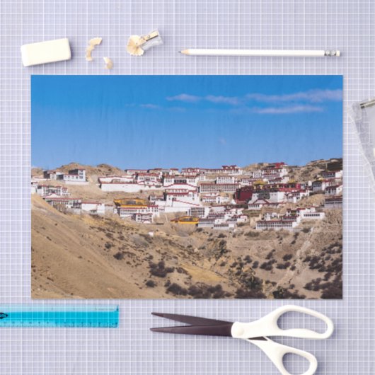 Tibet - Ganden Buddhist Monastery Tissuepapier (Craft)