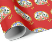 Tibet Gifts wrapping, Tibetaanse vlag, Embleem / R Cadeaupapier (Rol Hoek)