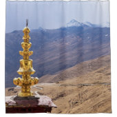 Tibet - het klooster Ganden Buddhist Douchegordijn (Voorkant)