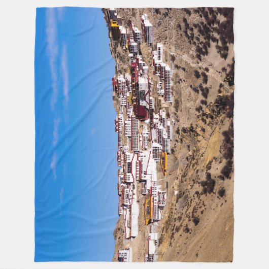 Tibet - het klooster Ganden Buddhist Fleece Deken (Voorkant)